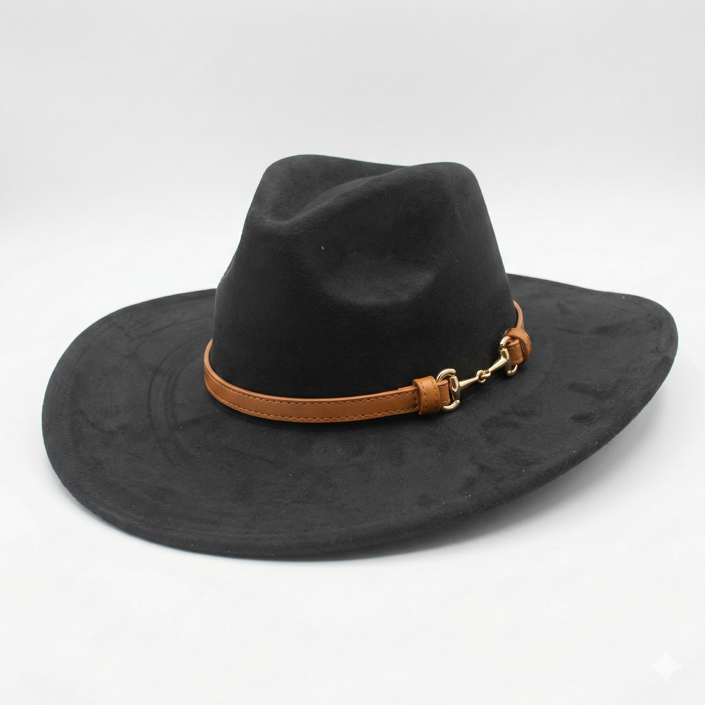 TOLEDO Wide brim (10 cm) Faux Suede Fedora 57-59 cms