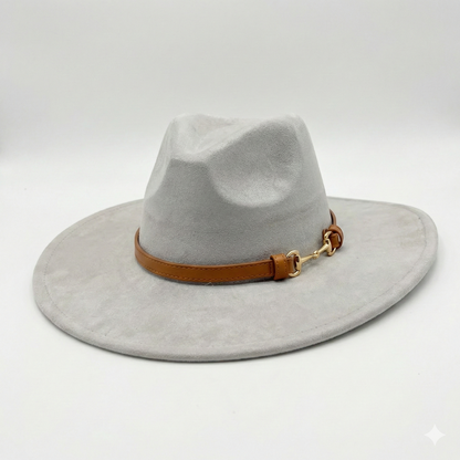 TOLEDO Wide brim (10 cm) Faux Suede Fedora 57-59 cms