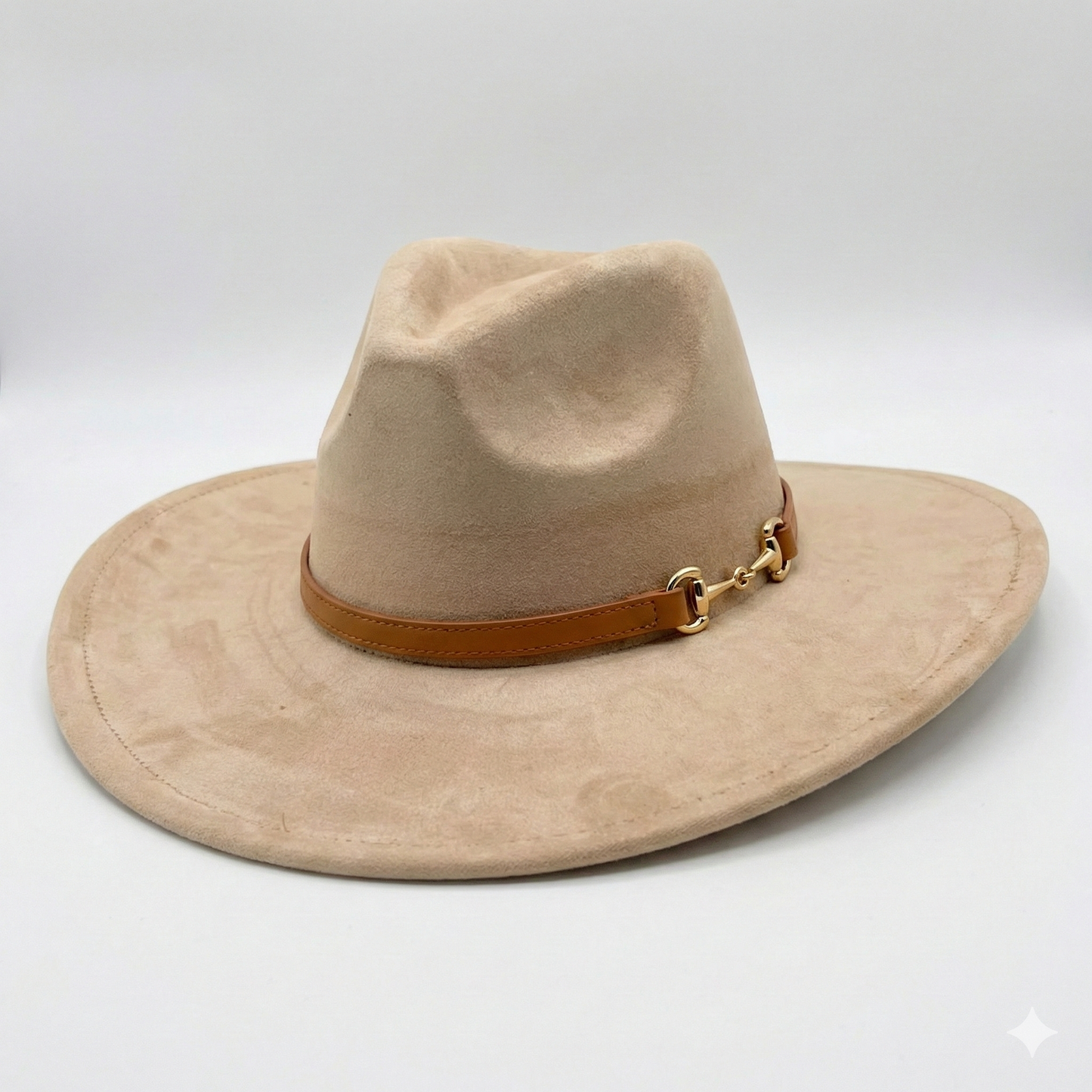 TOLEDO Wide brim (10 cm) Faux Suede Fedora 57-59 cms