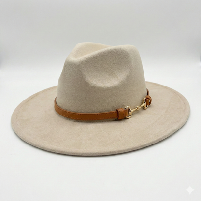 TOLEDO Wide brim (10 cm) Faux Suede Fedora 57-59 cms