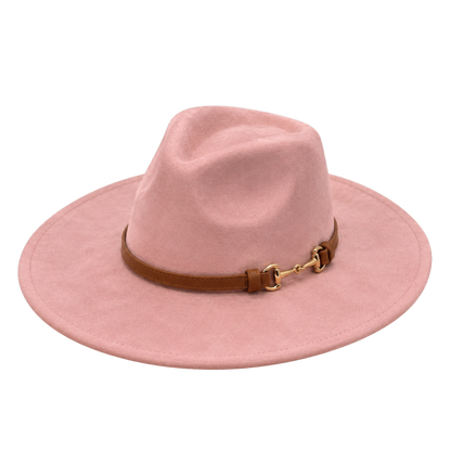 TOLEDO Wide brim (10 cm) Faux Suede Fedora 57-59 cms