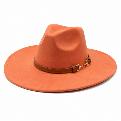 TOLEDO Wide brim (10 cm) Faux Suede Fedora 57-59 cms