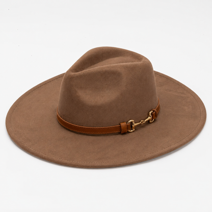 TOLEDO Wide brim (10 cm) Faux Suede Fedora 57-59 cms