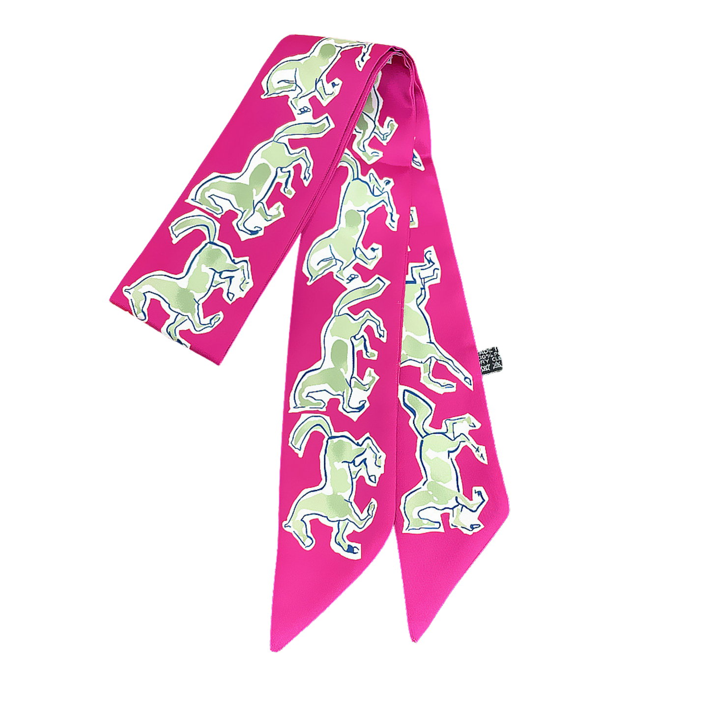 TOULOUSE Horse Design Twilly Scarf, Hair or Handbag Tie - 85 x 5 cms