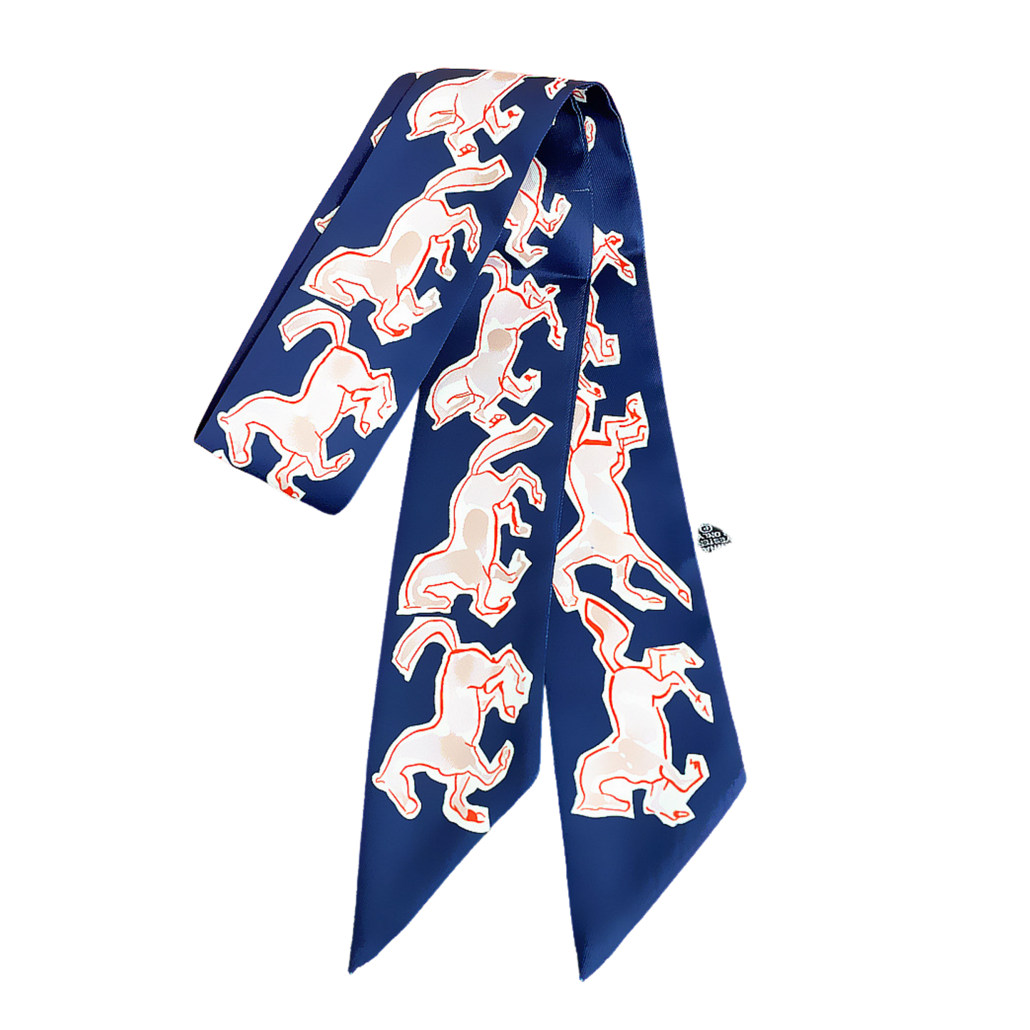 TOULOUSE Horse Design Twilly Scarf, Hair or Handbag Tie - 85 x 5 cms