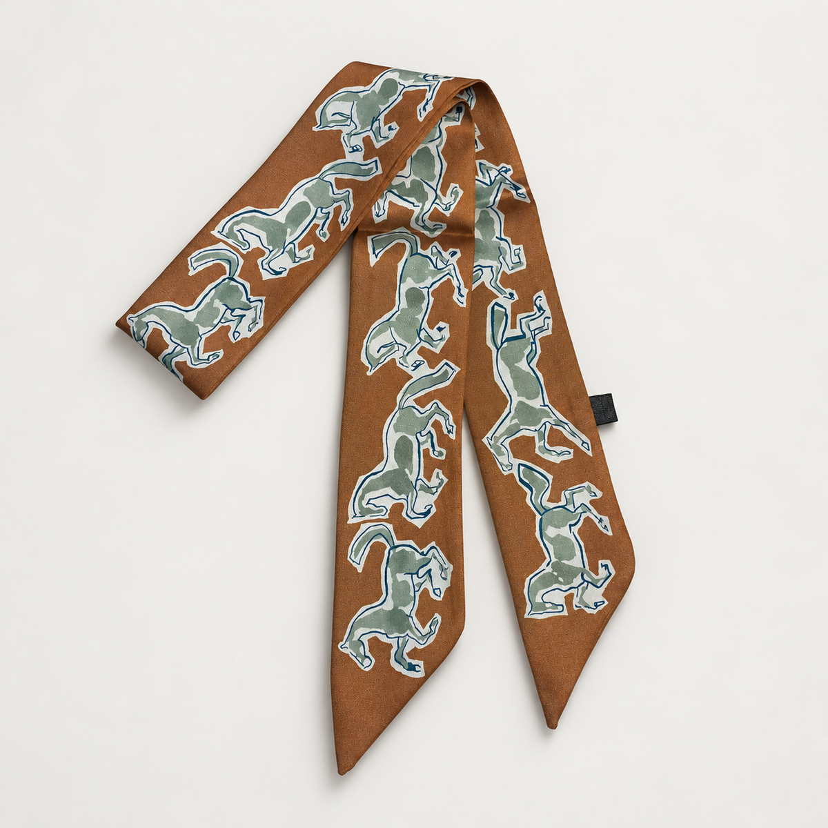 TOULOUSE Horse Design Twilly Scarf, Hair or Handbag Tie - 85 x 5 cm