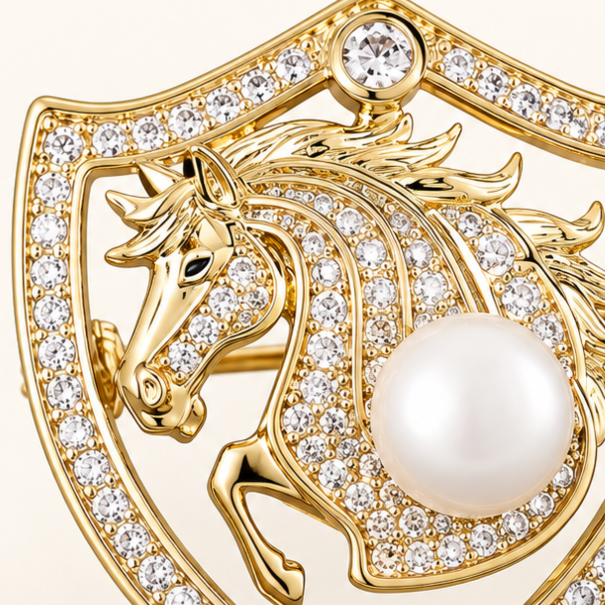 TUDOR Zircon & Freshwater Pearl Brooch