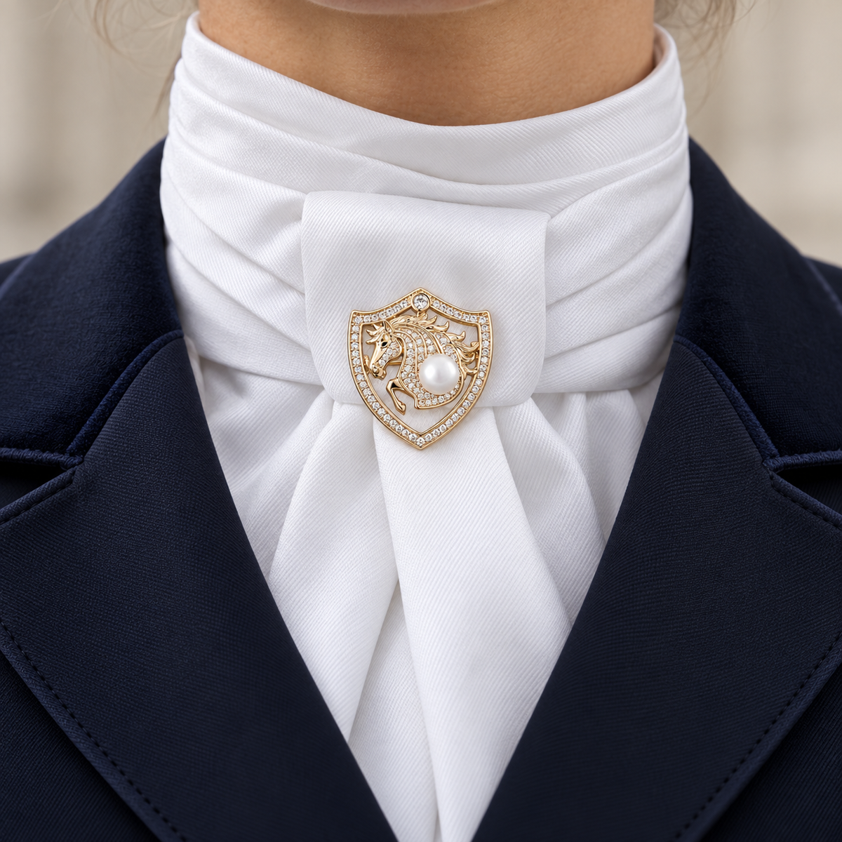 TUDOR Zircon & Freshwater Pearl Brooch