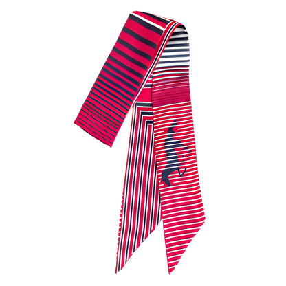 TUNISIA Horse Design Twilly Scarf, Hair or Handbag Tie - 85 x 5 cms