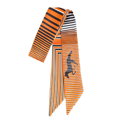 TUNISIA Horse Design Twilly Scarf, Hair or Handbag Tie - 85 x 5 cms
