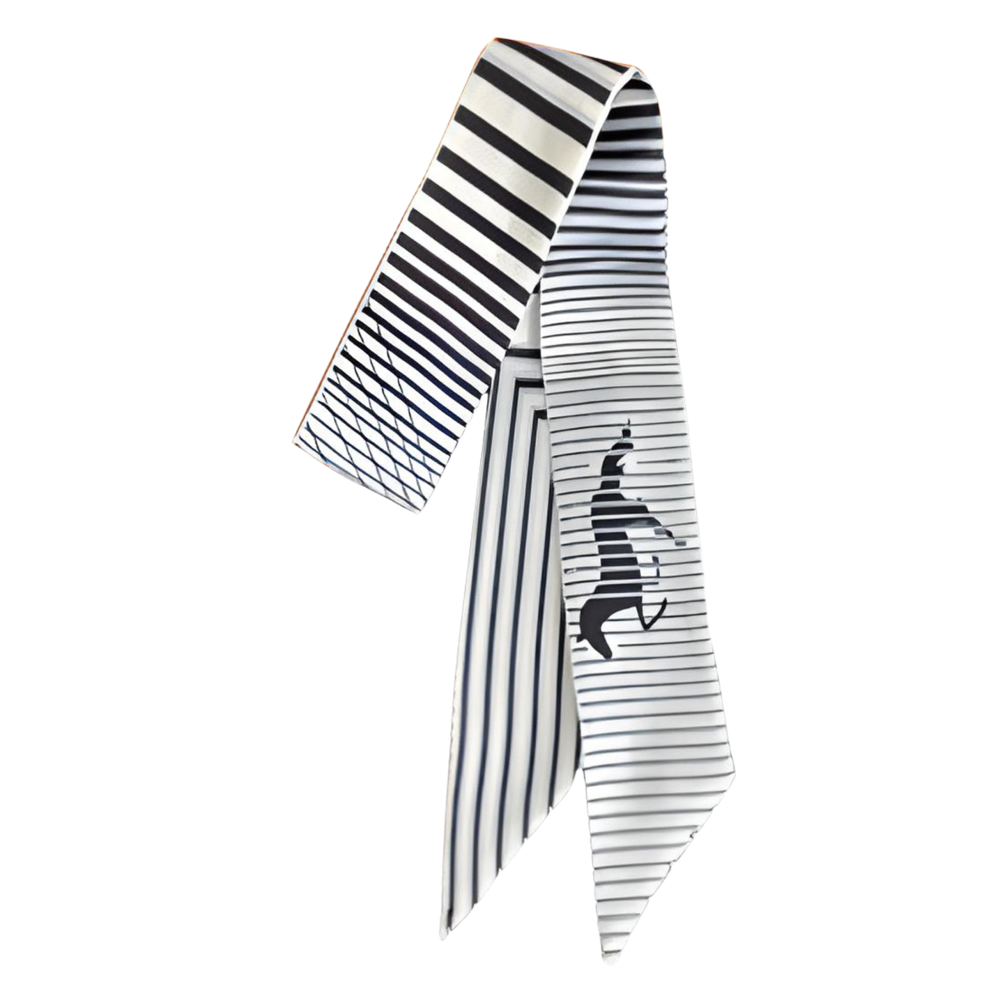 TUNISIA Horse Design Twilly Scarf, Hair or Handbag Tie - 85 x 5 cms