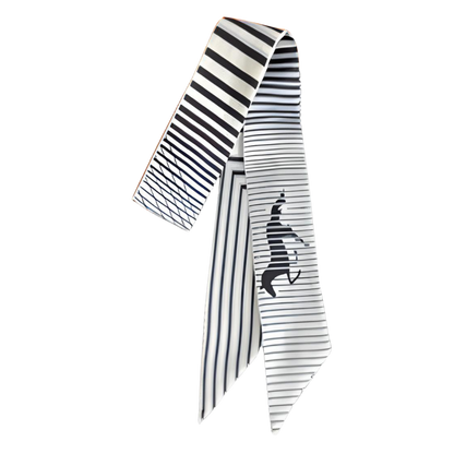 TUNISIA Horse Design Twilly Scarf, Hair or Handbag Tie - 85 x 5 cms