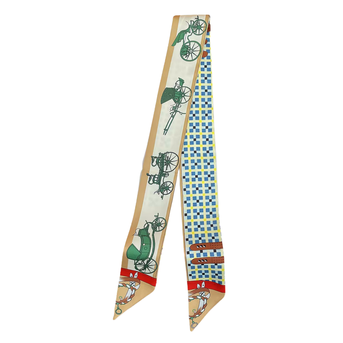 WARSAW Horse Design Twilly Scarf, Hair or Handbag Tie - 85 x 5 cms