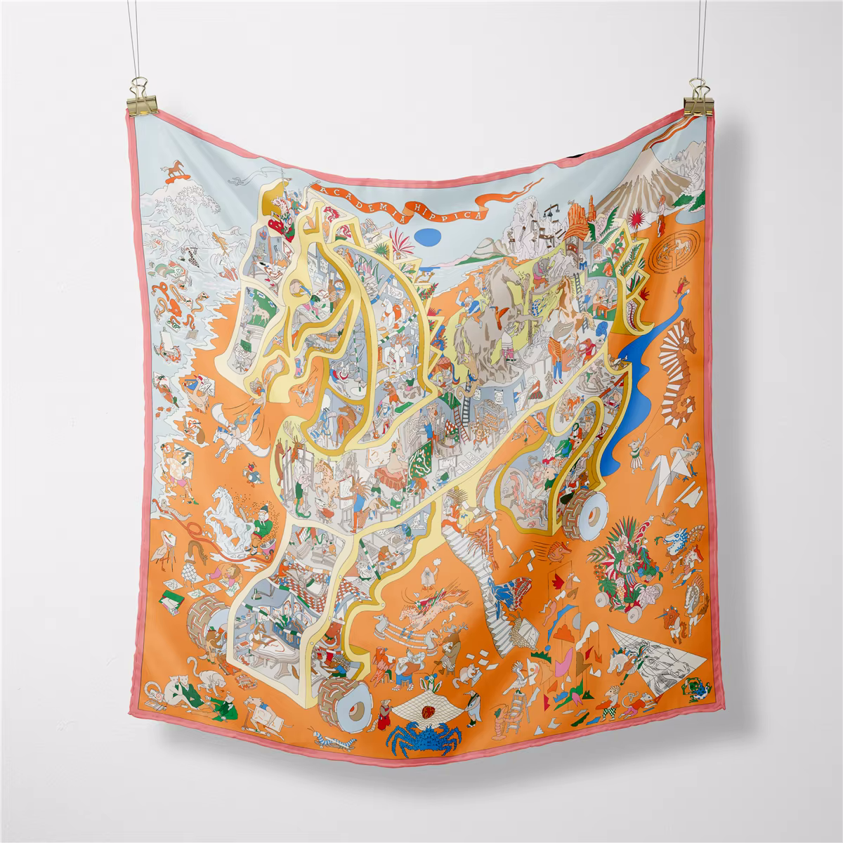 YOKO Horse Design Twill Scarf - 90 x 90 cms
