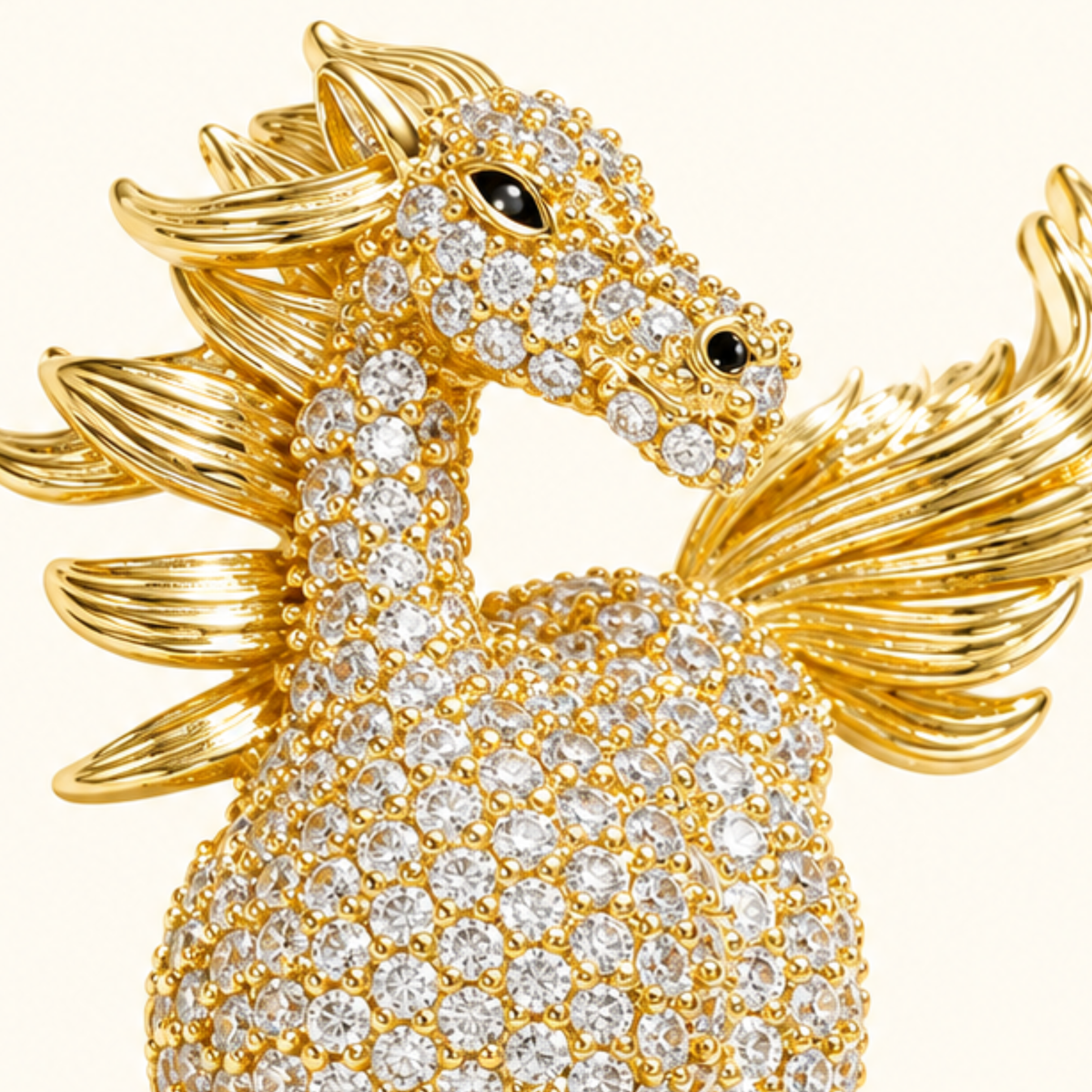 ZELIE Zircon Horse Brooch