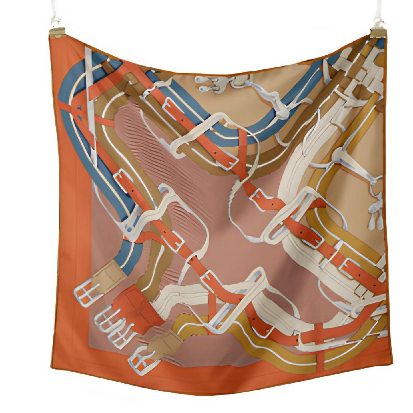ZETLAND Horse Design Twill Scarf - 53 x 53 cms