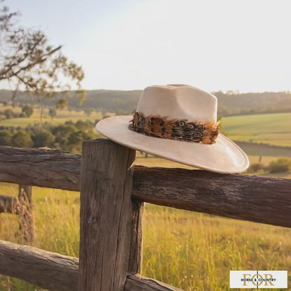 DAWSON Natural Feather Hat Band - Fully Adjustable (hat not included)
