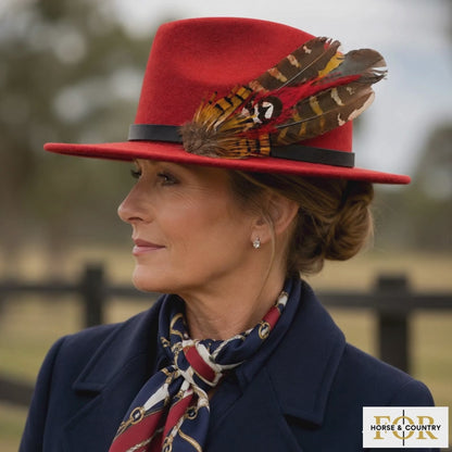 PERTH  Natural Feather Hat Plume with Brooch Pin